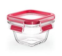 Emsa Clip&Close Boîte alimentaire carrée en verre, 0,18 L, Four jusqu'à 420°C, Froid jusqu'à -40°C, Compatible lave-vaisselle, Empilable, Hermétique, Hygiénique, Garantie 30 ans N1041300