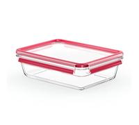 Emsa Clip&Close Boîte alimentaire rectangulaire en verre, 2 L, Four jusqu'à 420°C, Froid jusqu'à -40°C, Compatible lave-vaisselle, Empilable, Hermétique, Hygiénique, Garantie 30 ans N1041100