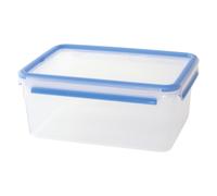 Emsa Boîte alimentaire rectangulaire 508546 Clip & Close transparent/bleu 3,7 L