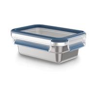 Emsa Clip&Close Inox Boîte de conservation 0,5 L, Légère et hygiénique, Acier inoxydable 304, Etanche, Compatible congélateur, four, lave-vaisselle, Couvercle à clipser, Technologie allemande N1150300