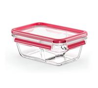EMSA Boîte Clip & Close 0,8L - 2 compartiments - Rectangulaire - Rouge