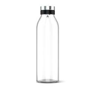 Emsa Flow Bottle N4160600 Carafe en verre/acier inoxydable avec couvercle à ouverture automatique et bec verseur anti-goutte Compatible avec toutes les portes de réfrigérateur standard 1,3 l