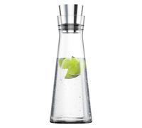 Emsa Carafe, 1 Litre, Fermeture Automatique, Verre/Inox, Flow Slim, 515675