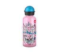 Emsa Gourde Tritan N30604 Teens - Capacité : 0,6 l - 100% sûr/pratique/hygiénique/étanche - Sans danger - Bouchon intelligent - Robuste - Design : Dreams