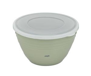 Emsa K32527 Prep&Bake Bol mélangeur en plastique 2,75 l | avec couvercle de conservation pour le stockage au réfrigérateur | fond antidérapant | parfaite stabilité lors du mélange | passe au