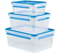 EMSA Lot de 3 boîtes alimentaires Clip&Close 3D - 1/2,3/3,7 L - Plastique
