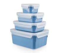 Emsa Lot de récipients Alimentaires en polypropylène, Bleu Turquoise, 0,2/0,55/0,8/2,2 litres