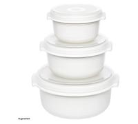 Emsa Ensemble 3 récipients 459061200 Blanc – Micro-ondes, Congélateur, Lave‑vaisselle, Sans BPA