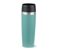 EMSA, Mug de voyage à revêtement, Couvercle Quick Press à visser, Revêtement poudré, Idéal pour les déplacements, Réutilisable, Pratique, N2023850, Bleu Pastel