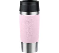 Emsa Gobelet isotherme Travel Mug Classic N20206 – 0,36 l inox, bouchon à vis, 4h/8h, étanche, rose