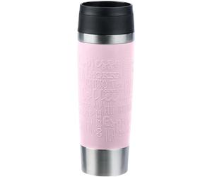 Emsa N20224 Travel Mug Classic Gobelet isotherme 0,5 l | Bouchon à vis confortable | Acier inoxydable | 6 h chaud et froid 12 h | 100% étanche | Passe au lave-vaisselle | Ouverture à 360° | Rose
