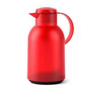 Emsa N4011700 Samba Pichet isotherme 1,5 l avec fermeture Quick Press, 12 h chaud et 24 h froid/rouge