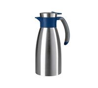 Emsa N41201 Théière isotherme Soft Grip 1 l - Fermeture Quick Tip - Maintien antidérapant grâce à la poignée douce - Piston isolant à double paroi en acier inoxydable - Chaud 12 h - Froid 24 h - 100%