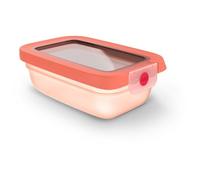 Emsa Oneclick N1210200 Boîte Hermétique Alimentaire Rectangulaire 0,5 L Orange, Translucide Orange