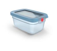 Emsa Oneclick N1210400 Boîte Hermétique Alimentaire Rectangulaire 0,75 L Bleu, Translucide Bleu