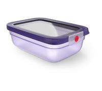 Emsa Oneclick N1210900 Boîte Hermétique Alimentaire Rectangulaire 1,2 L Violet, Translucide Violet