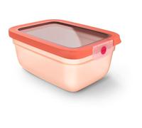 Emsa Oneclick N1211100 Boîte Hermétique Alimentaire Rectangulaire 1,5 L Orange, Translucide Orange