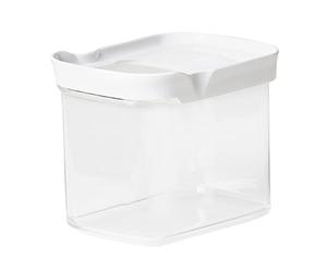 Emsa Optima N11419 Boîte en vrac rectangulaire 1 litre | Couvercle coulissant | Idéal pour les portions | 100% sûr/hygiénique/sans danger | Joint fraîcheur | Sans BPA | Design transparent 1,0 l