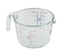 Emsa Prep&Bake K3236134 Verre doseur 1 litre 2 graduations pour ingrédients solides et liquides Versement facile Passe au micro-ondes