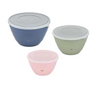 Emsa Prep&Bake Set de 3 bols à mélanger en plastique, Saladier + bol, Multicolore