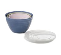 Emsa K325S3 Prep&Bake, Lot de 3 bols mélangeurs en plastique | 1,7 + 2,75 + 4,15 l | avec couvercle conservateur | fond antidérapant | stabilité parfaite au mélange | lave-vaisselle | rose/vert/bleu