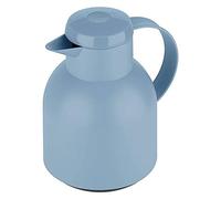 Emsa Samba F40101 Pichet isotherme, 1 litre, fermeture Quick Press 100% étanche, 12 h chaud, 24 h froid, bleu poudré