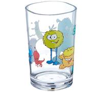 Emsa Verre à boire pour enfants, 0,2 litre, motif monstre, bleu/jaune, 1 pièce (lot de 1)