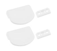 EMSea 2 Ensembles de Poignée de Porte de Balcon Poignée de Porte de Terrasse Kit de Poignée de Traction de Fenêtre Compatible avec Schüco 298973 Coque de Poignée de Traction 60 Mm X 47 Mm Blanc