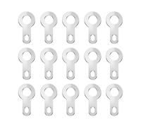 EMSea 200pcs Borne à Sertir 3.2mm Plaque de Cosse à Souder Connecteur de Borne à Anneau Nu Sertissage pour Micro-moteurs Noyaux de Magnétophone Cuivre Plaqué, Argent