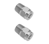 EMSea 2pcs 1/4 BSPT Filetage Externe en Forme d'éventail Buses en Acier Inoxydable Haute Pression Buse de Remplacement pour Pistolet à Eau Balai à Eau Nettoyant de Surface