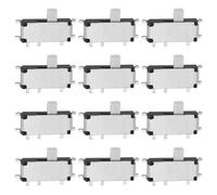 EMSea 40 Pièces MSK12C01 Tête Blanche Horizontale 1.5H Interrupteur à Bascule 7 Broches Micro Interrupteur à Glissière Interrupteur d'alimentation pour MP3 Et PCB Réparation de Circuits Imprimés