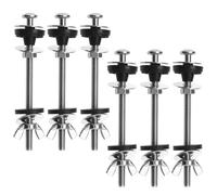 EMSea 6pcs Kit de Réparation Boulons et Rondelles de Réservoir de Toilette M6x100mm Kit de Fixation Boulons de Réservoir à Couplage Étroit pour Toilettes Fendues en Acier Inoxydable