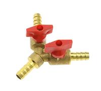 EMSea 8mm Laiton Raccord de Tuyau Y-Type 3 Voies Joint de Tuyaux Connecteur Adaptateur Compatible pour Air Eau Gaz