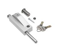 EMSea Butée de porte à ressort en alliage de zinc 11 cm x 4 cm avec clé trou de 12 mm boulon robuste levier composite automatique pour porte en verre encadrée tournante