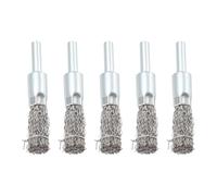 EMSea Lot de 5 Brosses Métalliques de 12 Mm pour Perceuse Tige de 6 Mm Brosse Ronde en Acier Inoxydable Pièce de Rechange pour Le Nettoyage Le Polissage L'élimination de La Rouille.