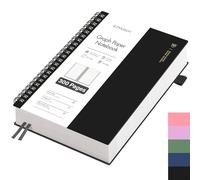 EMSHOI Cahier A4 Carreaux, Bloc-notes à spirale avec 300 pages / 150 feuilles, papier quadrillé 100 g / m² pour l’écriture, couverture rigide en PVC, cahiers pour l’école, le travail, le dessin, les