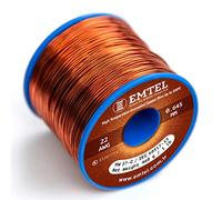 Emtel Fil de cuivre émaillé 1,15 mm - 500 g - 53 mètres - Fil d'enroulement pour moteur, transformateur, haut-parleur, bobine magnétique - Fil magnétique jusqu'à 220 °C - Isolation double revêtement