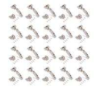 Emuca 1011307 Pack aus 20 Topfscharnieren Ø35mm 100° mit sanftem Verschluss für sich überlappende Türen und Zusätze zum Festschrauben mit Verbindergehäuse