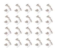 Emuca 1011407 Pack aus 20 Topfscharnieren Ø35mm 100° mit sanftem Verschluss für sich halb überlappende Türen und Zusätze zum Festschrauben mit Verbindergehäuse