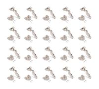 Emuca 1011707 Pack aus 20 Topfscharnieren Ø35mm 100° mit sanftem Verschluss für sich halb überlappende Türen und Euro-Zusätze zum Festschrauben mit Verbindergehäuse
