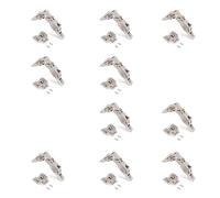 Emuca Charnières 1013007 – Lot de 10 Ø35 mm 165° à visser, embases eurovis, fermeture douce