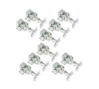 EMUCA 1275505 Lot de 10 Fermetures à double Galet pour porte battante de Meuble, Zingué