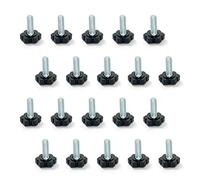 Lot de 20 Vérins hexagonale M6 pour pied de meuble à réglage extérieur H 30 mm - 2020305