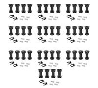 Emuca Lot de 10 niveaux Bone, avec socle prémonté, hauteur 100mm, réglable 98-115mm, plastique, noir
