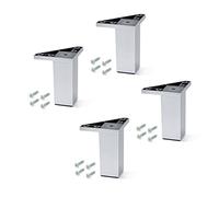 EMUCA 2039825 - Kit de 4 pies Alumix1 Emuca Para mueble, altura 120 mm en Gris Metalizado