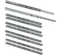 Jeux de glissières de tiroir - EMUCA - Roulement à billes - Hauteur 17mm - Coulissement partiel - Zingué