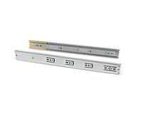 Emuca 3049405 Paire de coulisses/glissières à billes sortie totale et fermeture amortie 45 mm x 300 mm pour tiroir, Zingué, L 300 mm