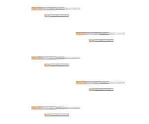 Emuca 3051105 Paire de coulisses/glissières à billes sortie totale et fermeture amortie 45mm x 350mm pour tiroir, Lot de 5