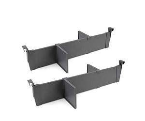 EMUCA 3184035 Jeu organisateur de tiroir réglable, Aluminium et Plastique, Gris Anthracite, 600mm