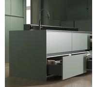 Emuca 3185635 Tiroir extérieur Vertex avec réglages 3D hauteur 178mm, 40kg, profondeur 350mm, Acier, Gris antracite